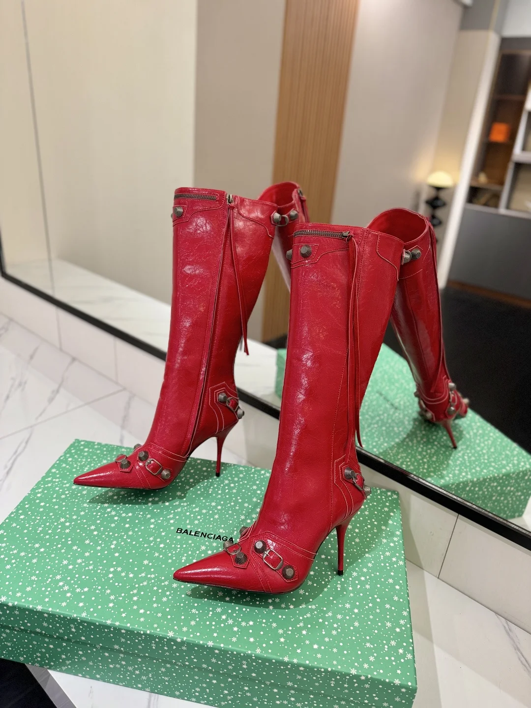 BALENCIAGA Boots Red E70202609111432 - Image 5