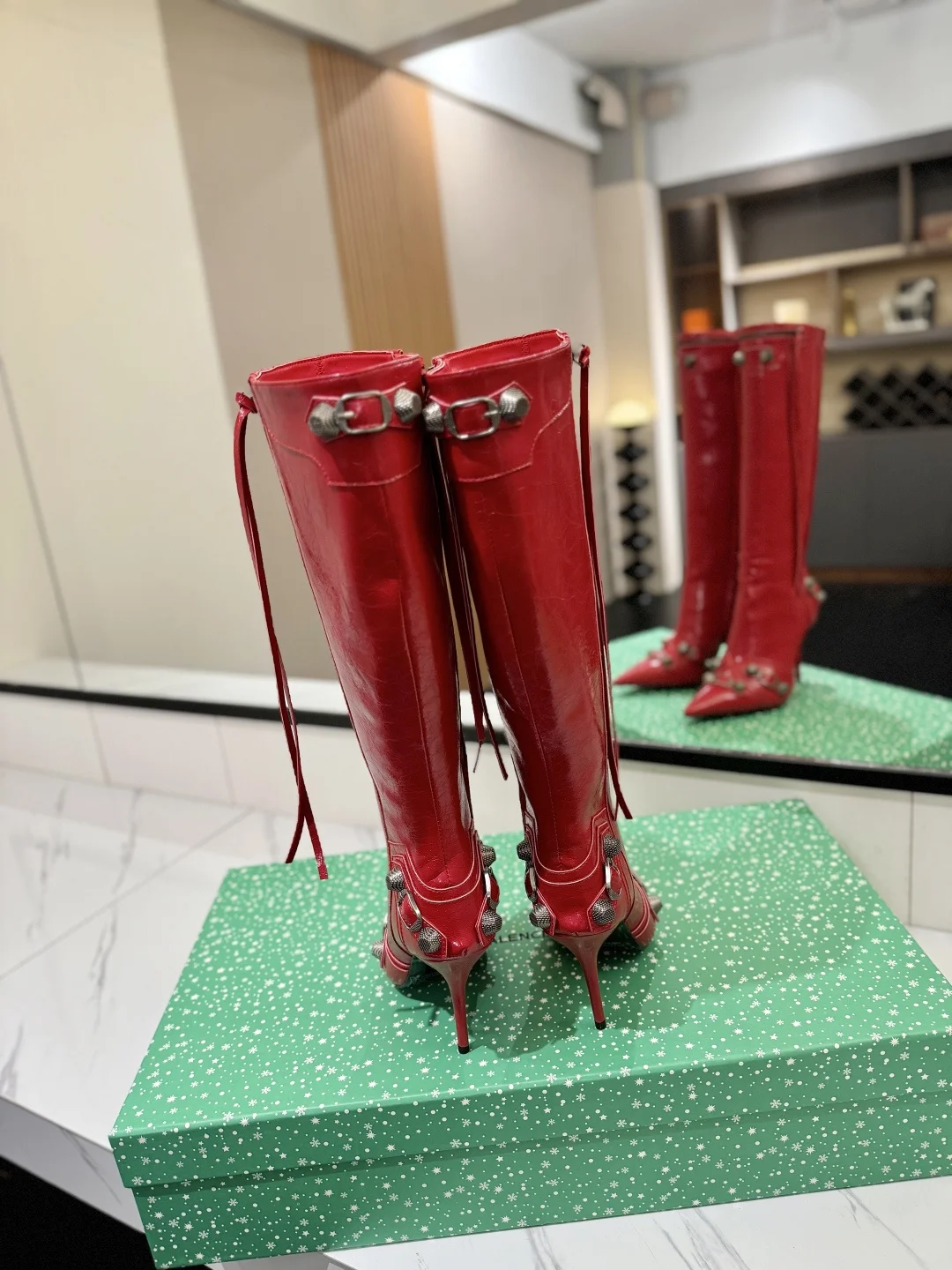 BALENCIAGA Boots Red E70202609111432 - Image 8