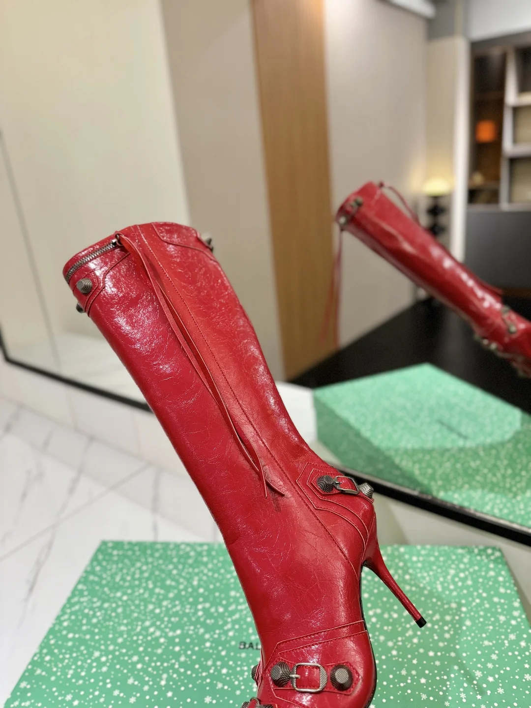 BALENCIAGA Boots Red E70202609111432 - Image 9