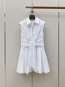 BALENCIAGA Dresses Cotton Poplin White S-L B85202609063433