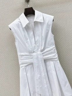 Alternative view of BALENCIAGA Dresses Cotton Poplin White S-L B85202609063433