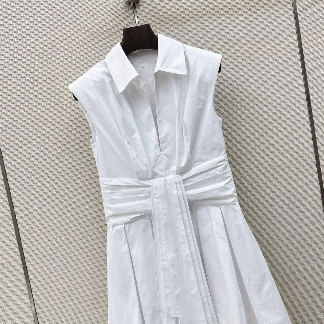 BALENCIAGA Dresses Cotton Poplin White S-L B85202609063433 - Image 2