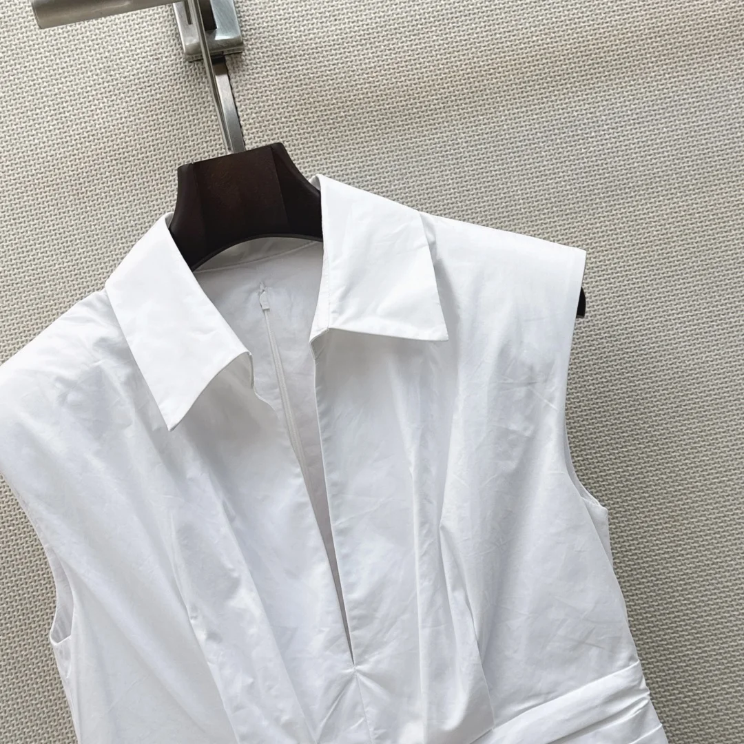 BALENCIAGA Dresses Cotton Poplin White S-L B85202609063433 - Image 4