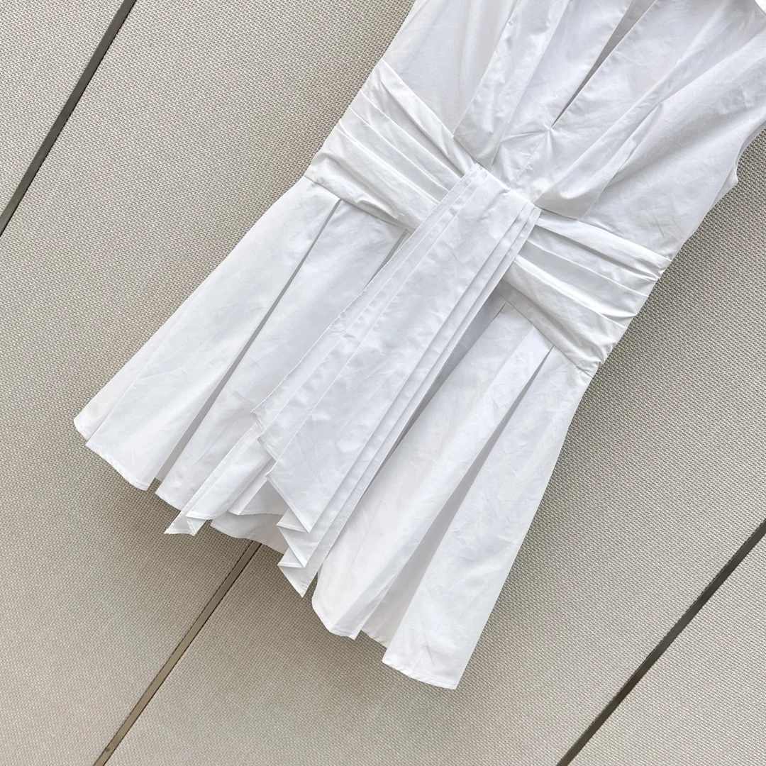 BALENCIAGA Dresses Cotton Poplin White S-L B85202609063433 - Image 5