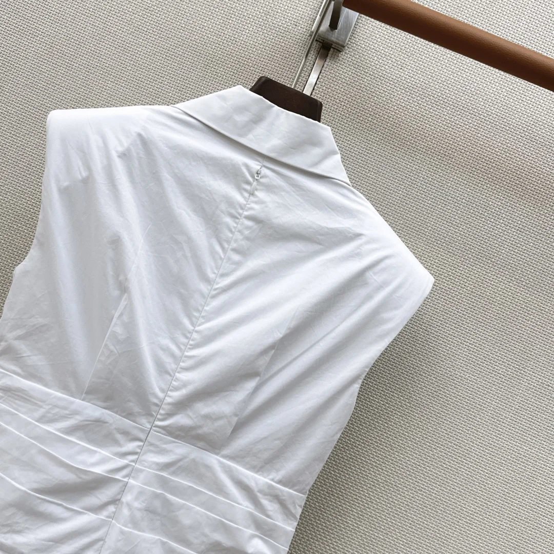BALENCIAGA Dresses Cotton Poplin White S-L B85202609063433 - Image 8