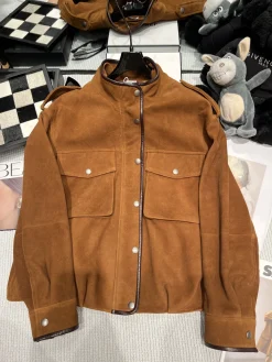 BALENCIAGA Jackets Sheepskin Suede Brown S-XL I50202609060323
