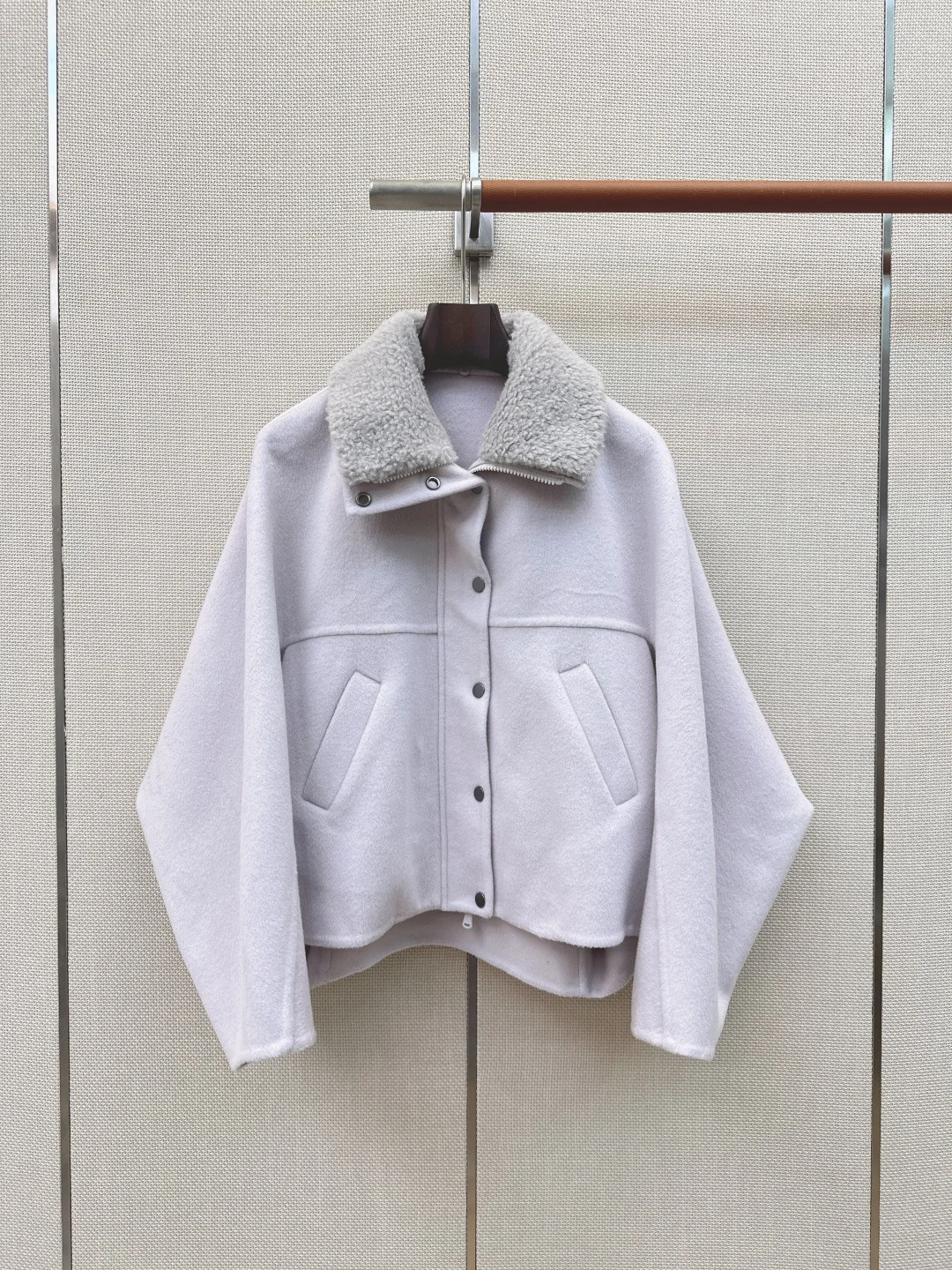BALENCIAGA Jackets Wool Cashmere Light Gray-Gray S-M-L E40202609060529