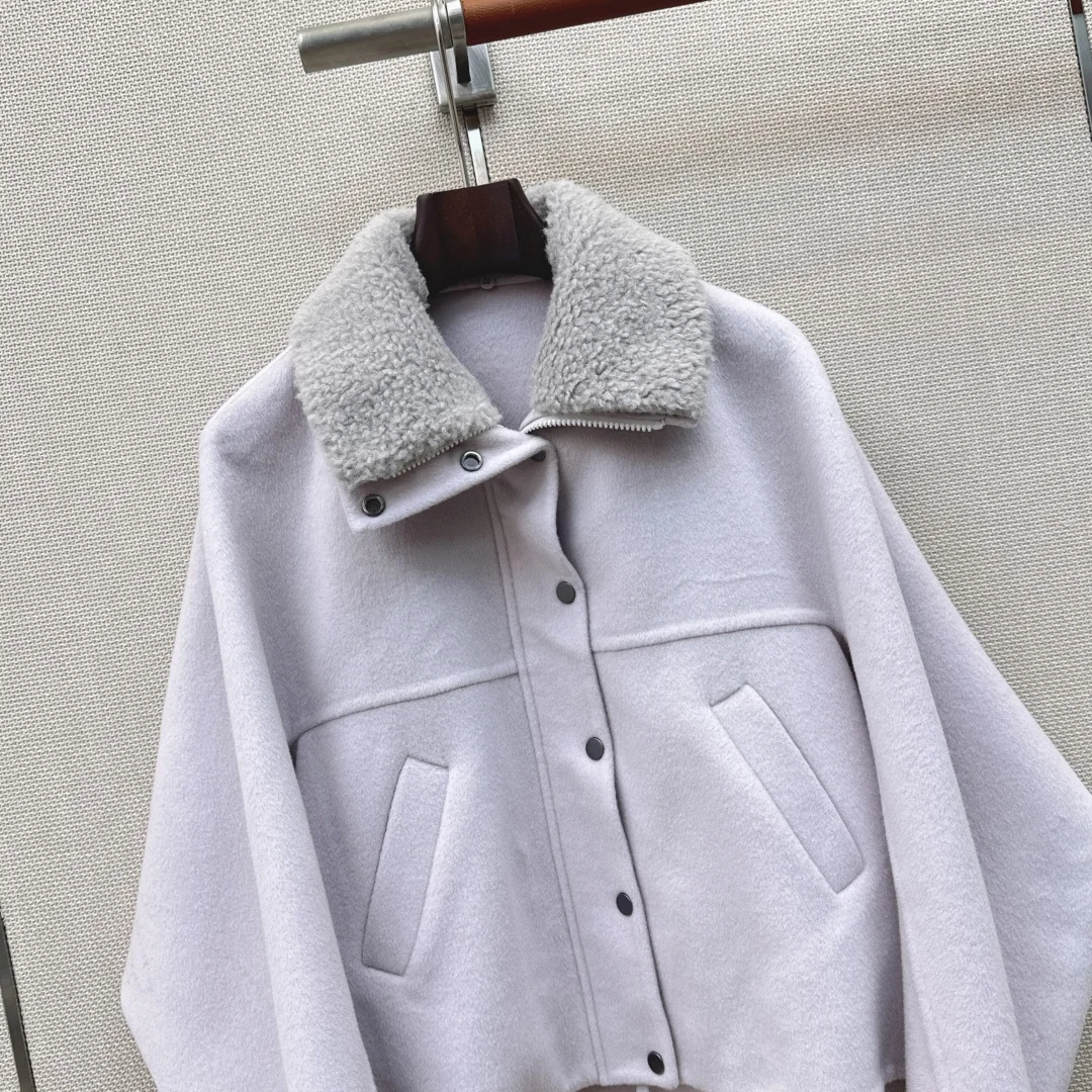 BALENCIAGA Jackets Wool Cashmere Light Gray-Gray S-M-L E40202609060529 - Image 2