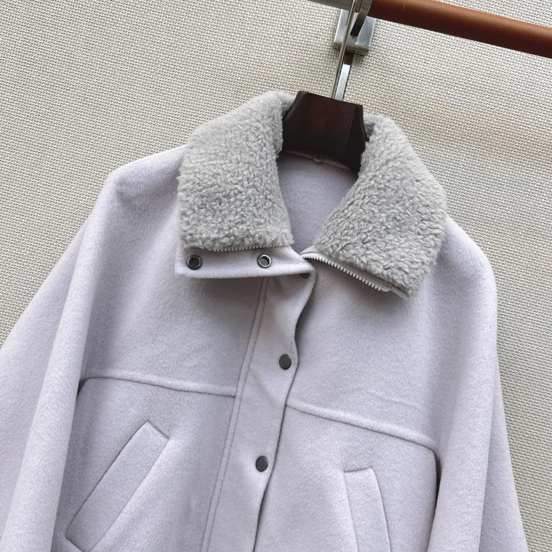 BALENCIAGA Jackets Wool Cashmere Light Gray-Gray S-M-L E40202609060529 - Image 3