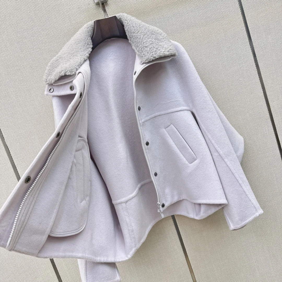BALENCIAGA Jackets Wool Cashmere Light Gray-Gray S-M-L E40202609060529 - Image 6