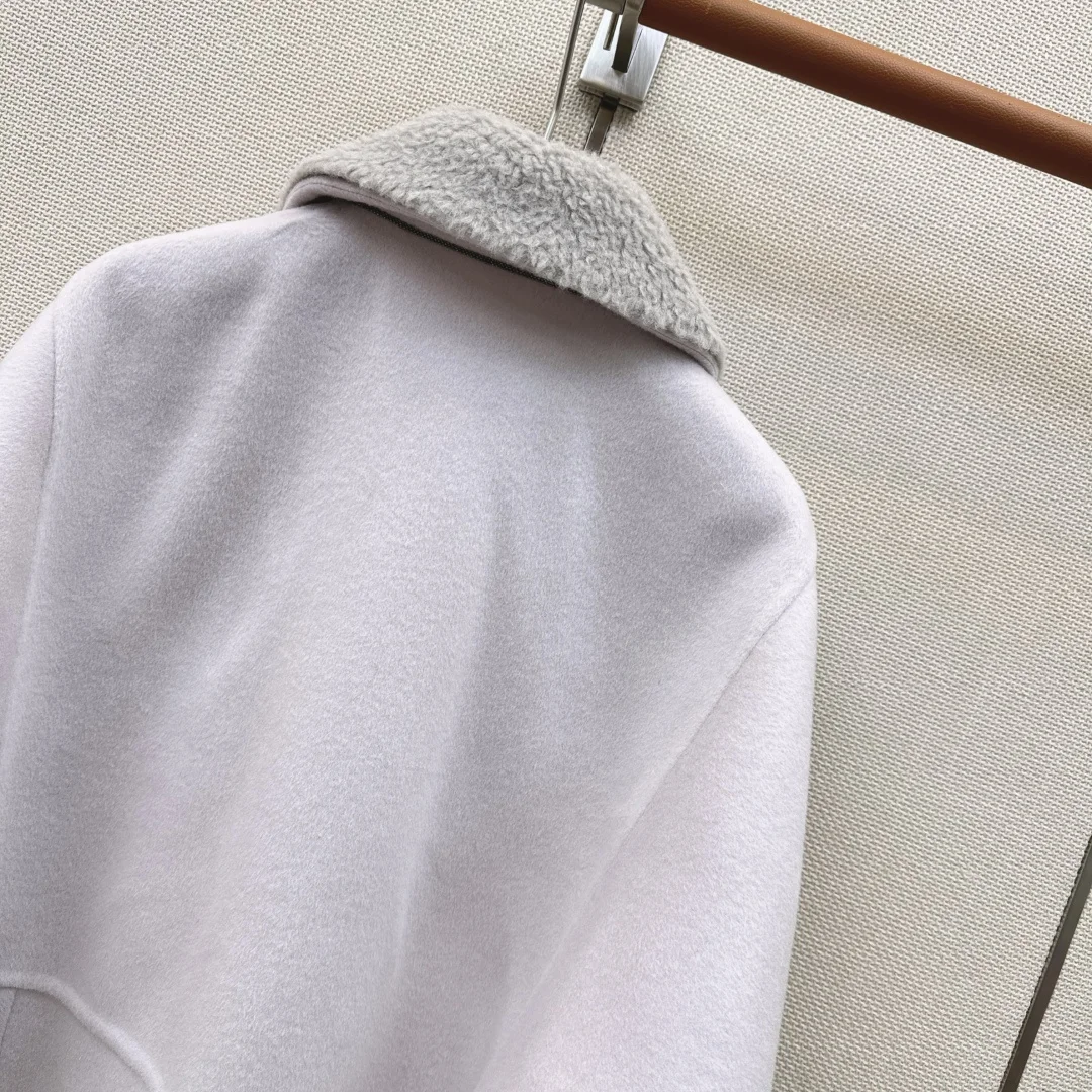 BALENCIAGA Jackets Wool Cashmere Light Gray-Gray S-M-L E40202609060529 - Image 8