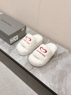 BALENCIAGA Slides Cotton Rubber White-Red EU35-45 B00202609111365