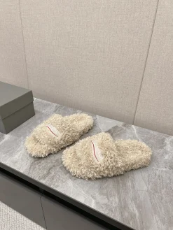 Alternative view of BALENCIAGA Slippers Brushed Cotton Beige-Red EU35-45 A70202609111401