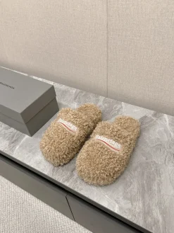 BALENCIAGA Slippers Brushed Cotton Beige-White EU35-44 B10202609111360