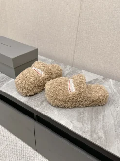 Alternative view of BALENCIAGA Slippers Brushed Cotton Beige-White EU35-44 B10202609111360