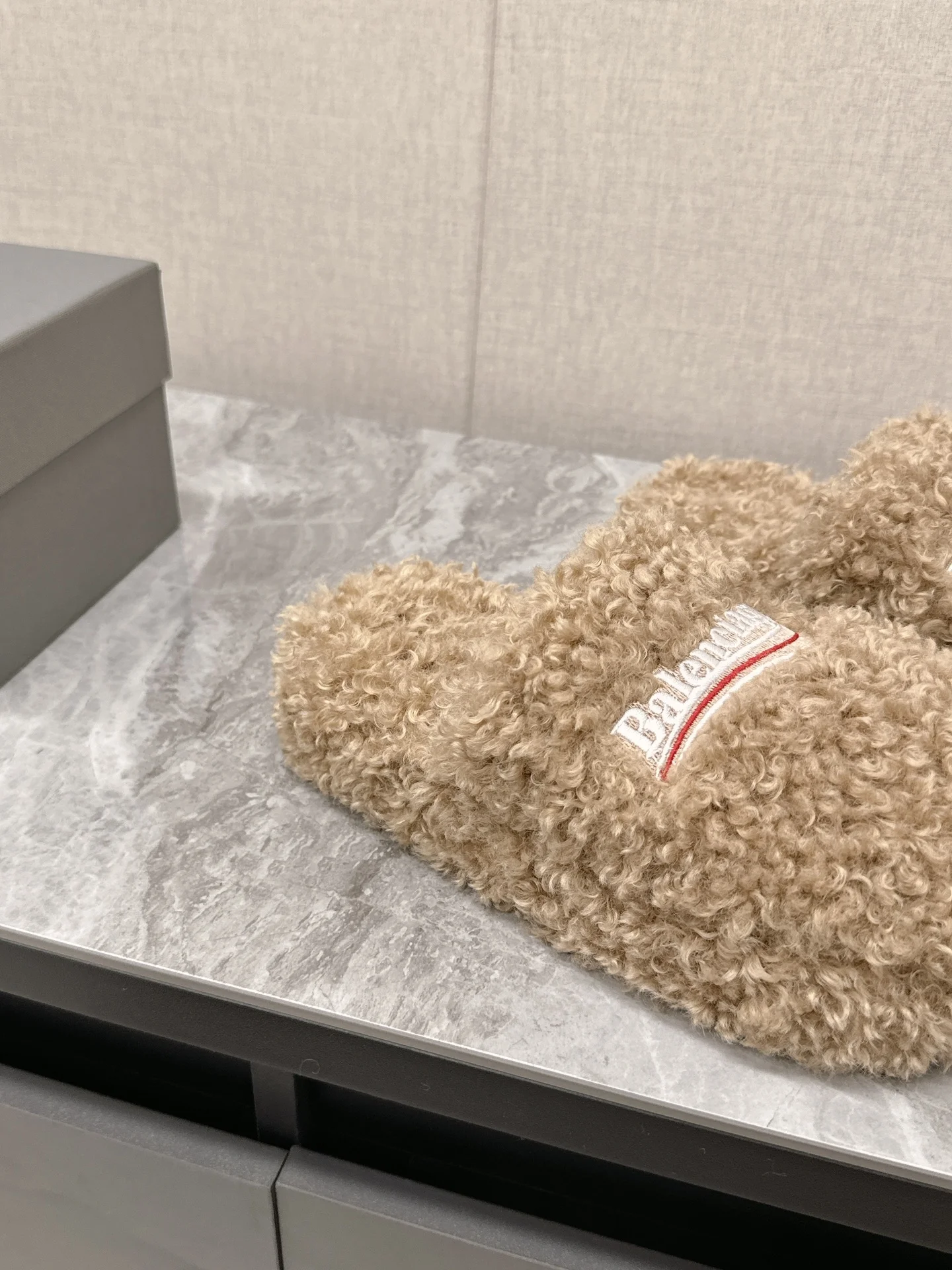 BALENCIAGA Slippers Brushed Cotton Beige-White EU35-44 B10202609111360 - Image 8