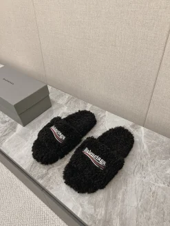 BALENCIAGA Slippers Brushed Cotton Black EU35-45 A70202609111399