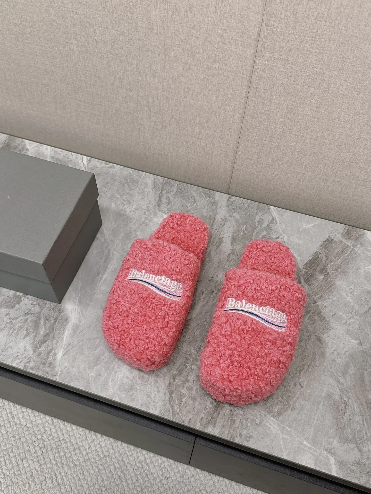 BALENCIAGA Slippers Brushed Cotton Pink-White EU35-44 B10202609111361 - Image 3