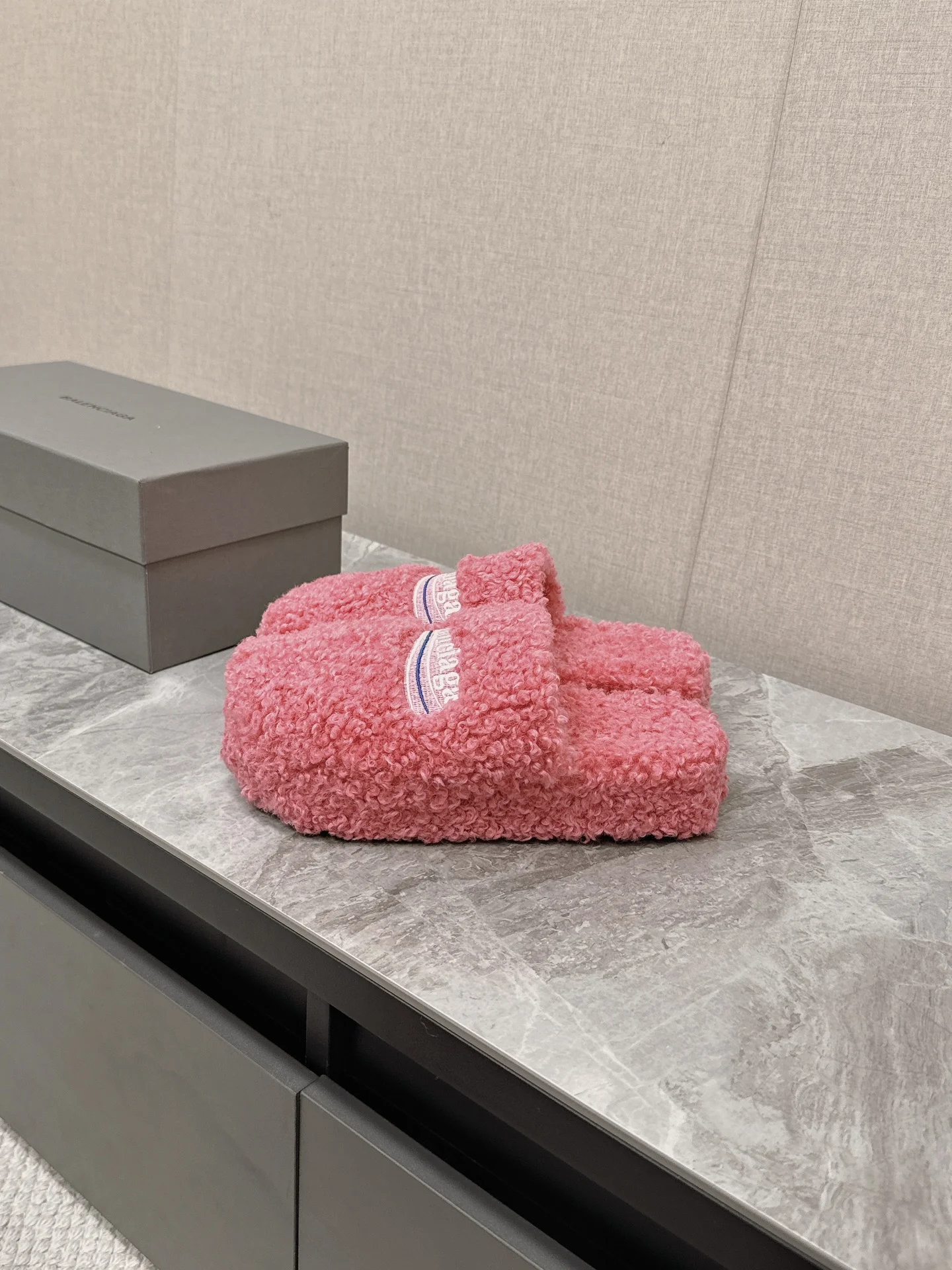 BALENCIAGA Slippers Brushed Cotton Pink-White EU35-44 B10202609111361 - Image 4