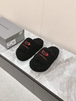 BALENCIAGA Slippers Cotton Black-Red EU35-45 B00202609111363