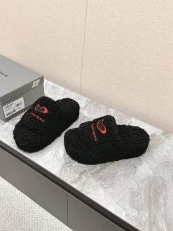 Alternative view of BALENCIAGA Slippers Cotton Black-Red EU35-45 B00202609111363
