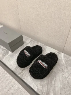 BALENCIAGA Slippers Cotton Rubber Black EU35-45 B00202609111394