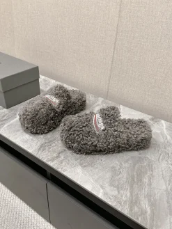 Alternative view of BALENCIAGA Slippers Cotton Rubber Gray-White EU35-44 B10202609111362