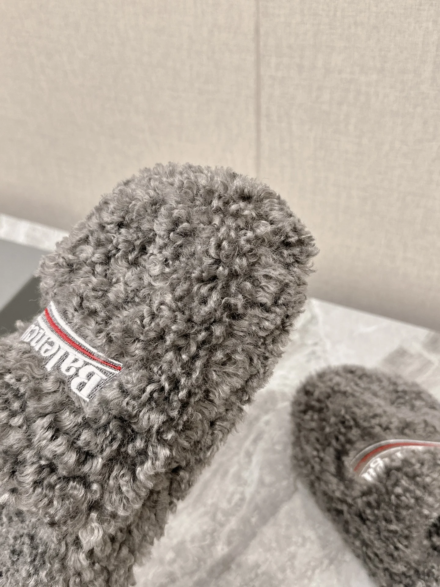 BALENCIAGA Slippers Cotton Rubber Gray-White EU35-44 B10202609111362 - Image 7