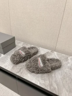 Alternative view of BALENCIAGA Slippers Cotton Rubber Gray-White EU35-45 A70202609111404