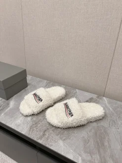 Alternative view of BALENCIAGA Slippers Cotton Rubber White-Black EU35-45 A70202609111398