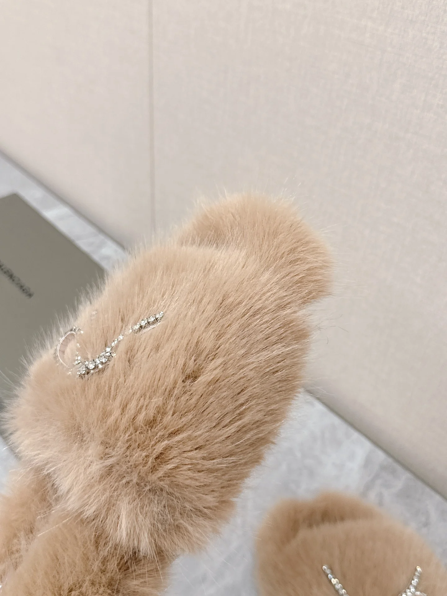 BALENCIAGA Slippers Faux Fur Brown-Silver EU35-40 B20202609111387 - Image 6