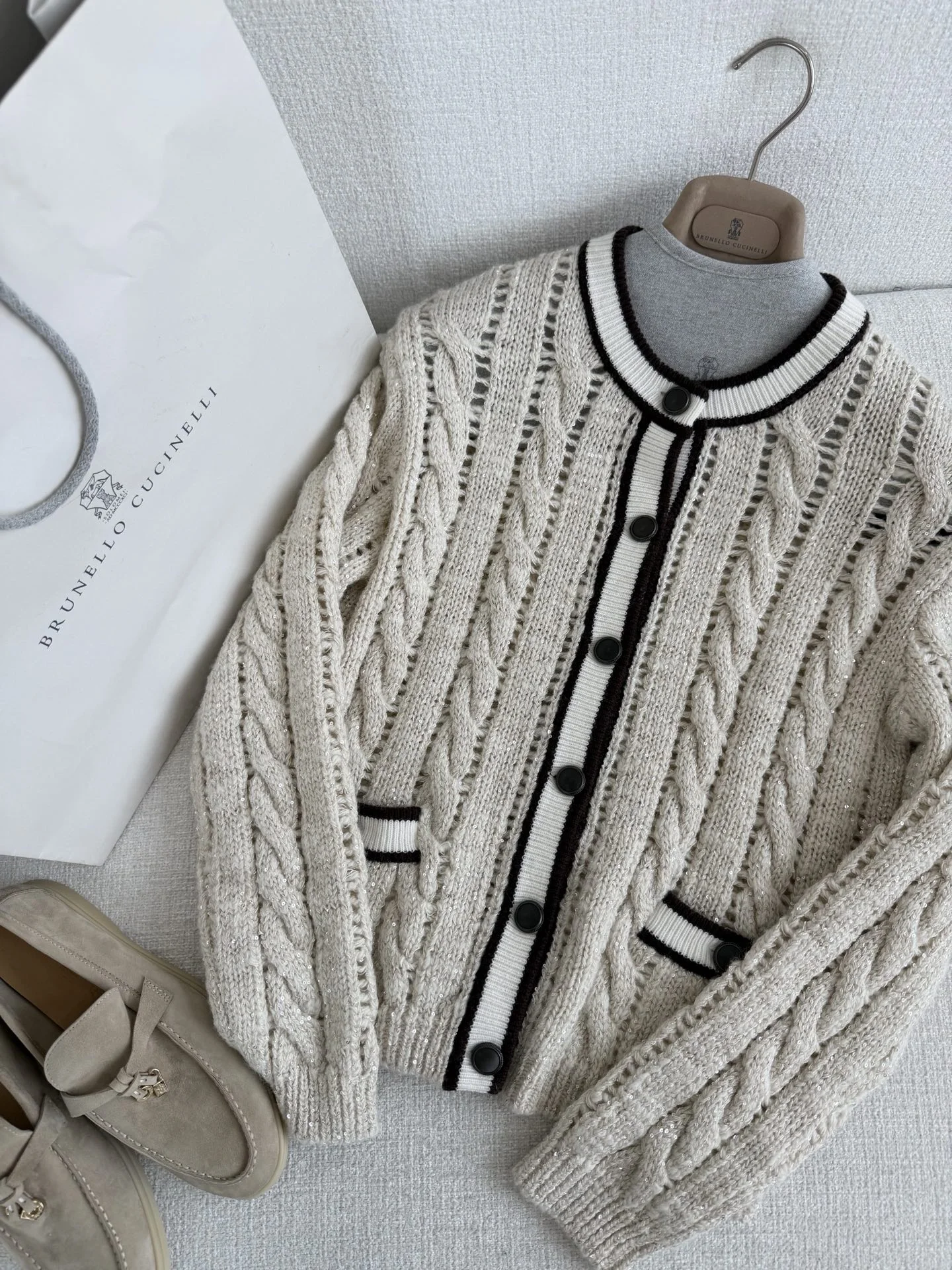 BALENCIAGA Sweaters Cream-Black S-L D55202609061997