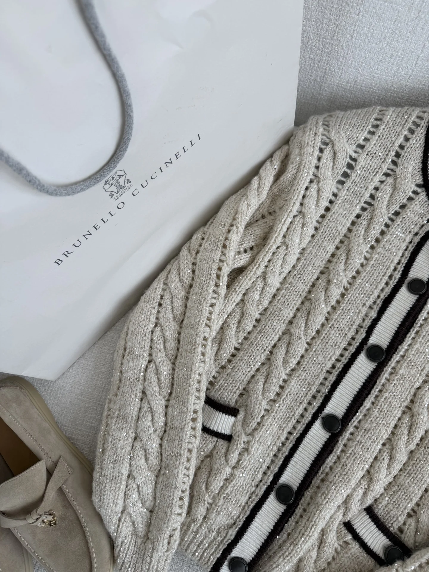BALENCIAGA Sweaters Cream-Black S-L D55202609061997 - Image 3