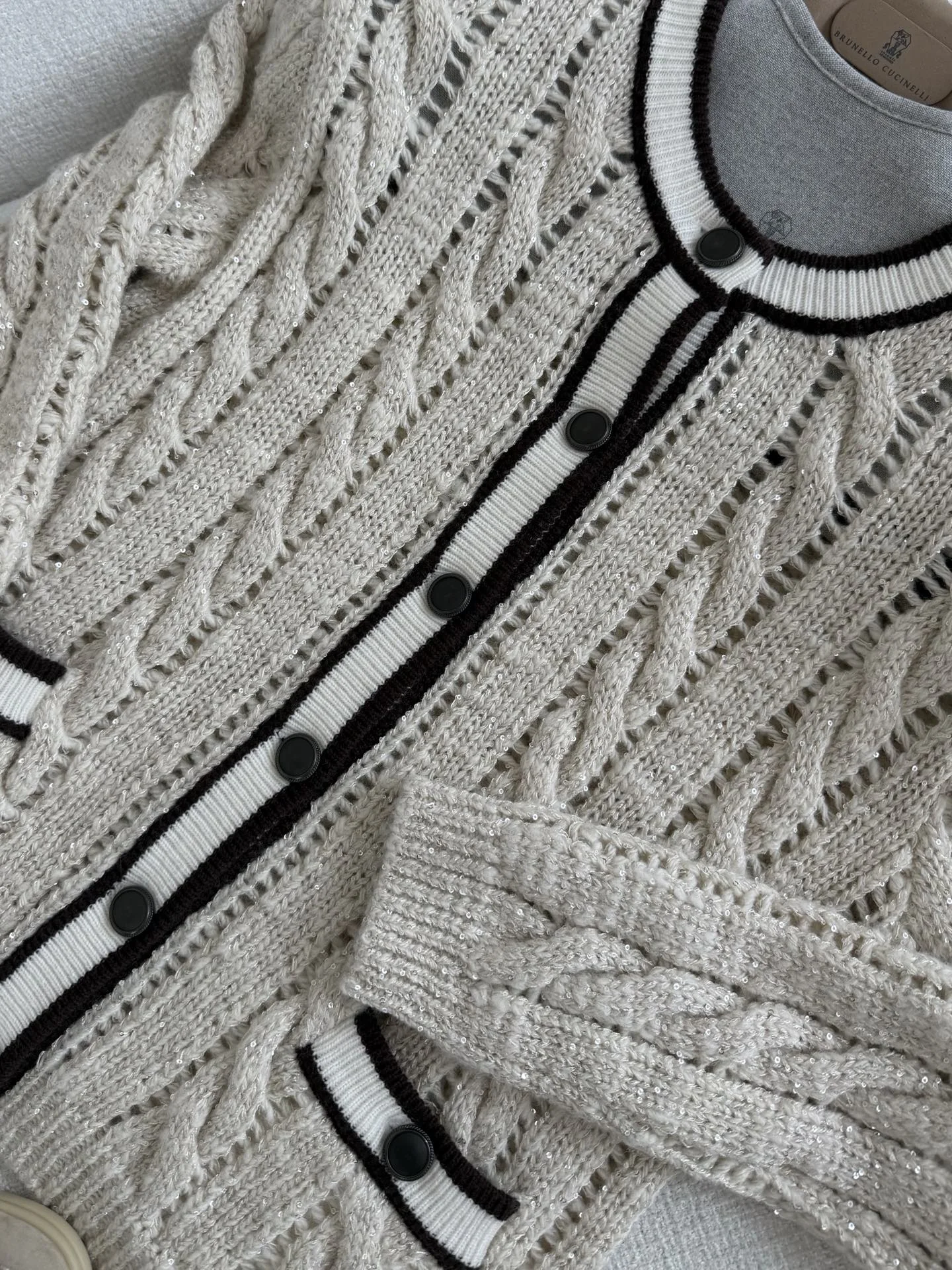 BALENCIAGA Sweaters Cream-Black S-L D55202609061997 - Image 5