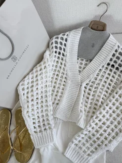 Alternative view of BALENCIAGA Sweaters Knit Brown-White S-L C05202609061547