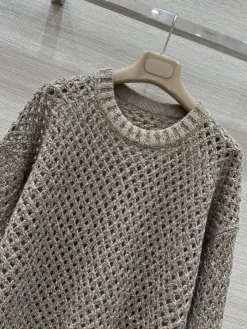 Alternative view of BALENCIAGA Sweaters Sequined Yarn Brown-Gold S-L C95202609062050