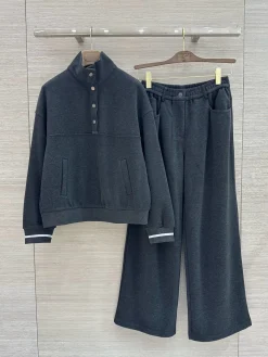 BALENCIAGA Trousers Charcoal-White S-L C35202609062014