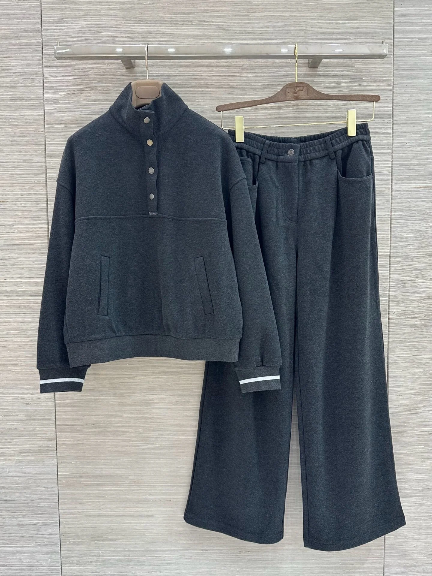 BALENCIAGA Trousers Charcoal-White S-L C35202609062014