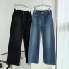BALENCIAGA Trousers Cotton Denim Black-Blue 26-30 B65202609063550