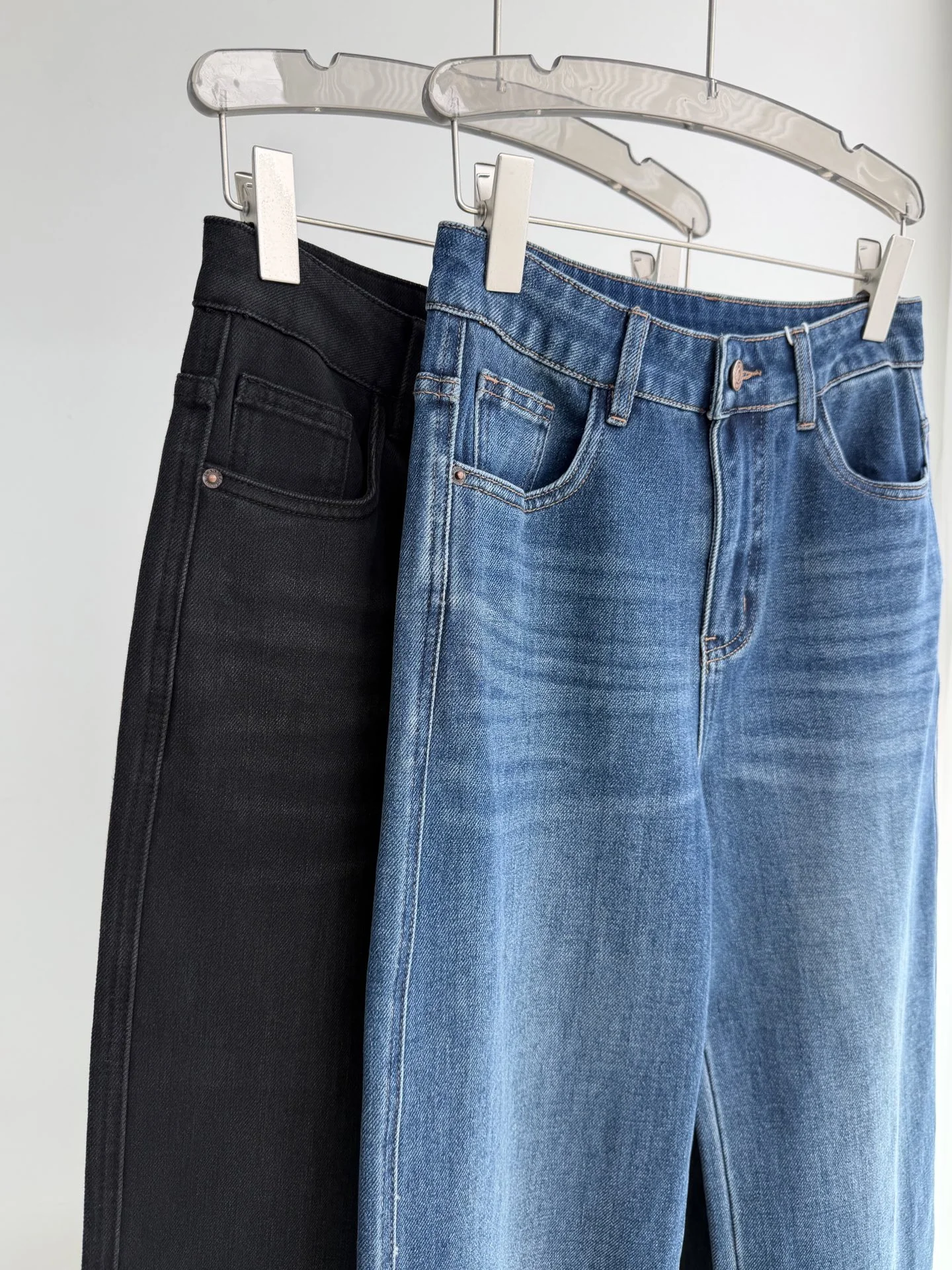 BALENCIAGA Trousers Cotton Denim Black-Blue 26-30 B65202609063550 - Image 2