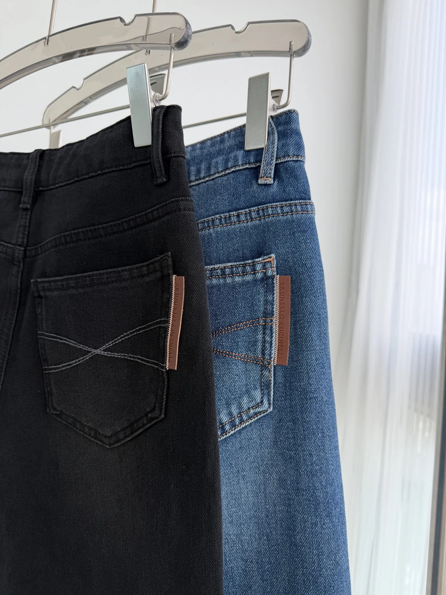 BALENCIAGA Trousers Cotton Denim Black-Blue 26-30 B65202609063550 - Image 5
