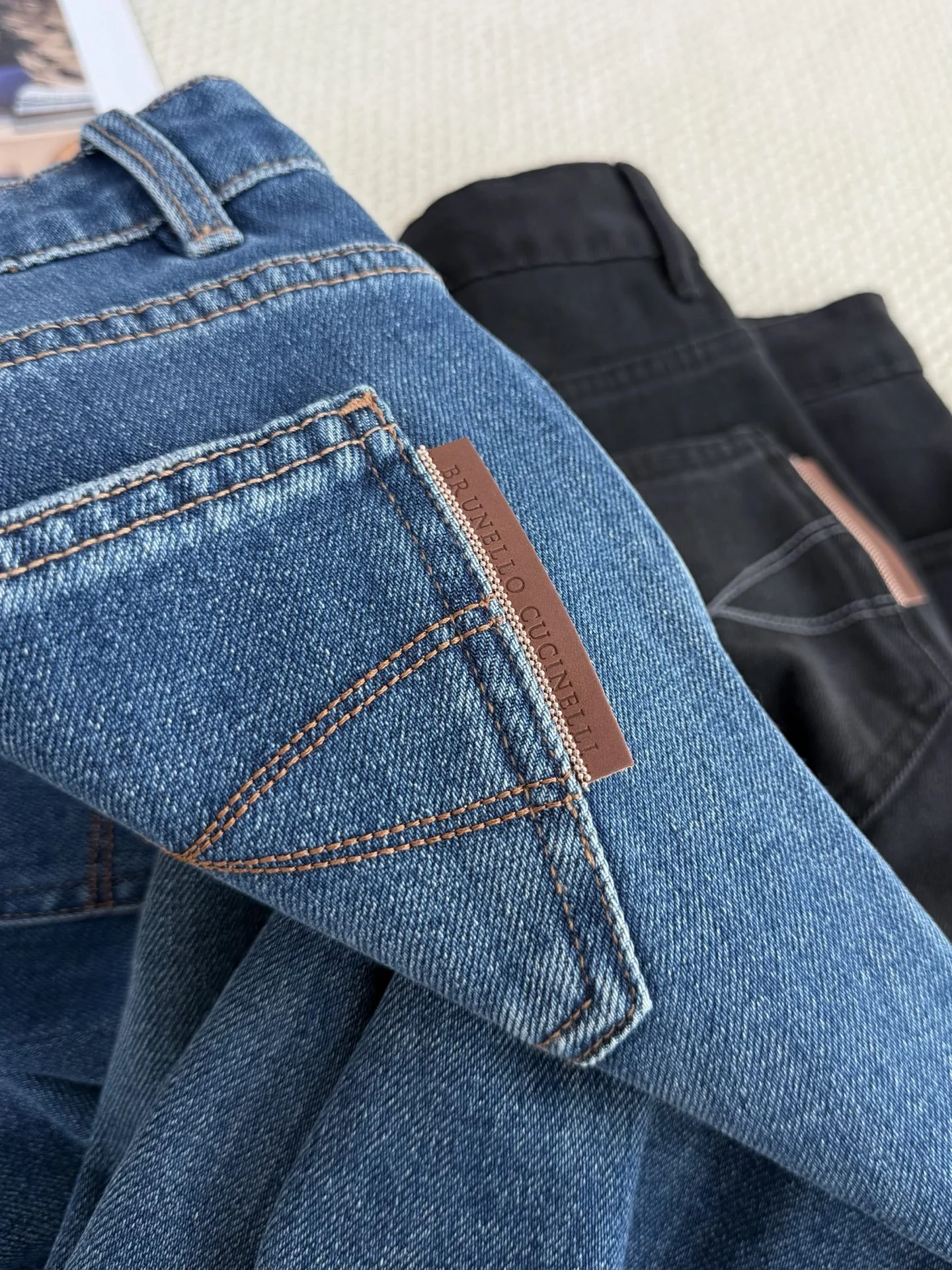 BALENCIAGA Trousers Cotton Denim Black-Blue 26-30 B65202609063550 - Image 8