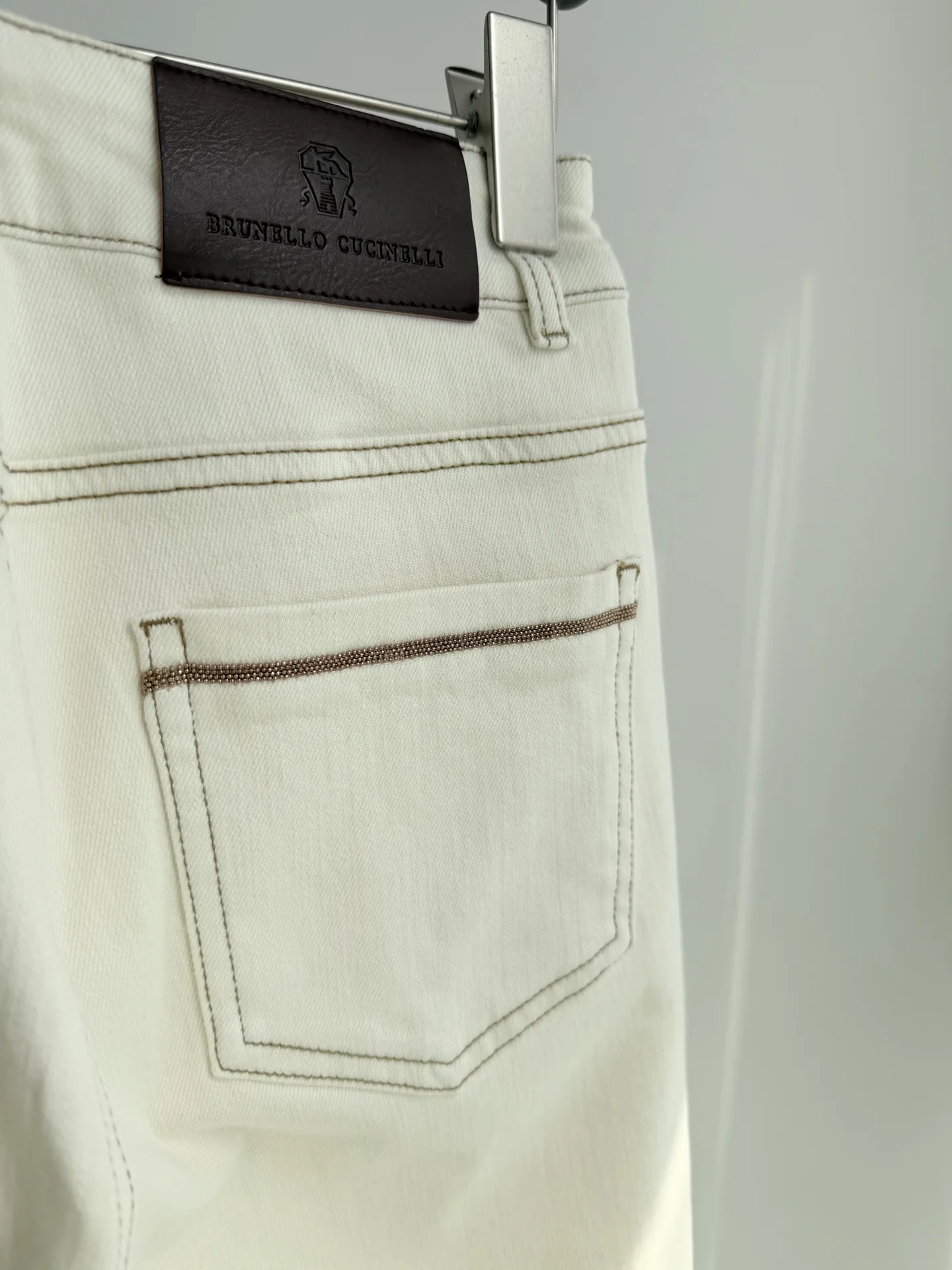 BALENCIAGA Trousers Denim White-Beige 26-30 B45202609063554 - Image 4