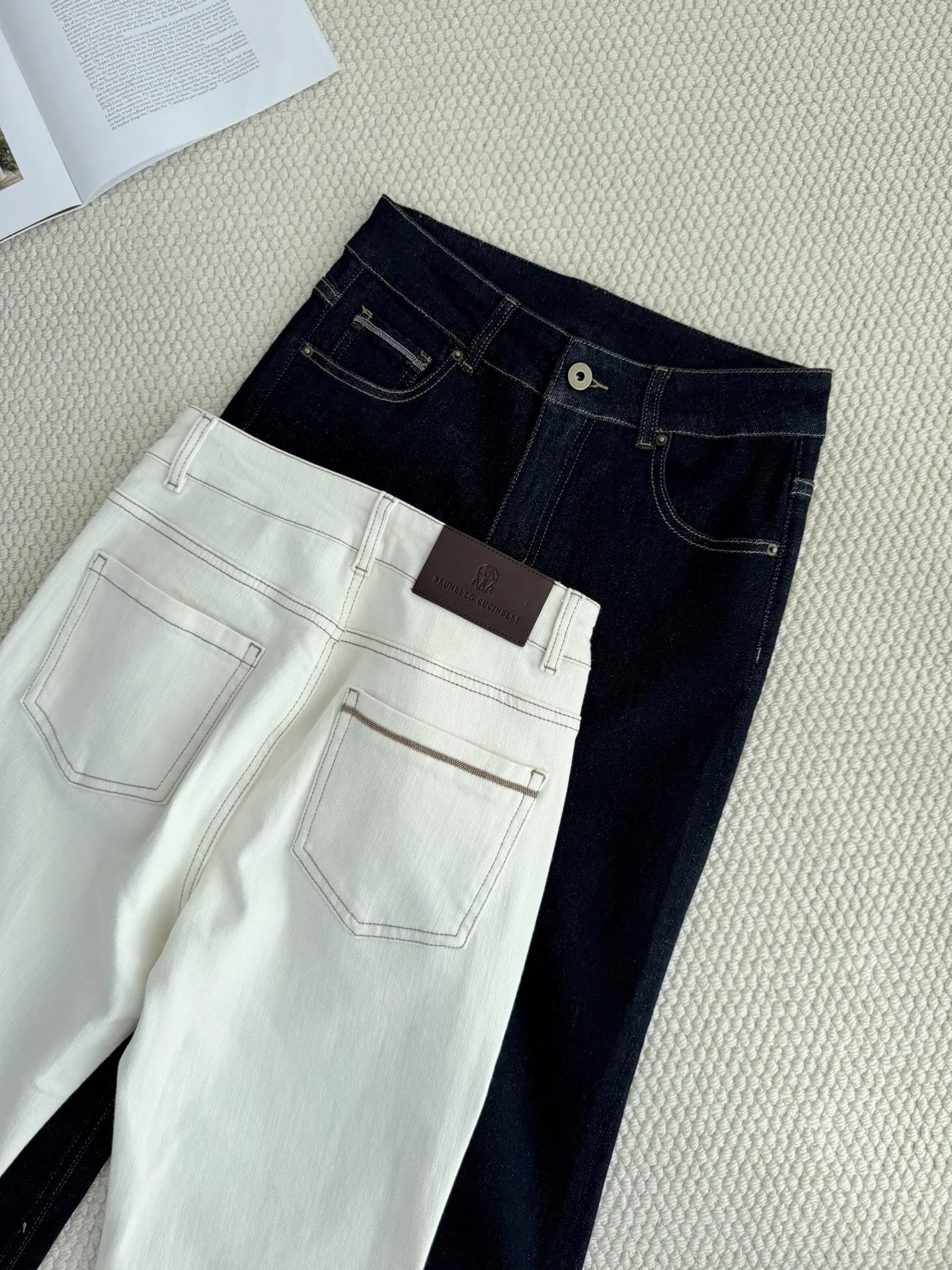 BALENCIAGA Trousers Denim White-Beige 26-30 B45202609063554 - Image 5