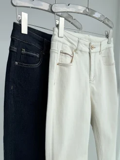 Alternative view of BALENCIAGA Trousers Stretch Denim Black-White 26-30 B45202609063556