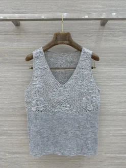 BALENCIAGA Vests Alpaca Silk Grey S-L A75202609062048
