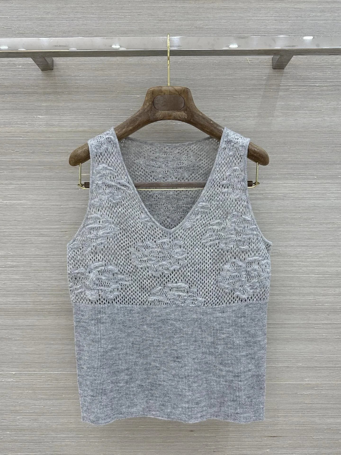 BALENCIAGA Vests Alpaca Silk Grey S-L A75202609062048