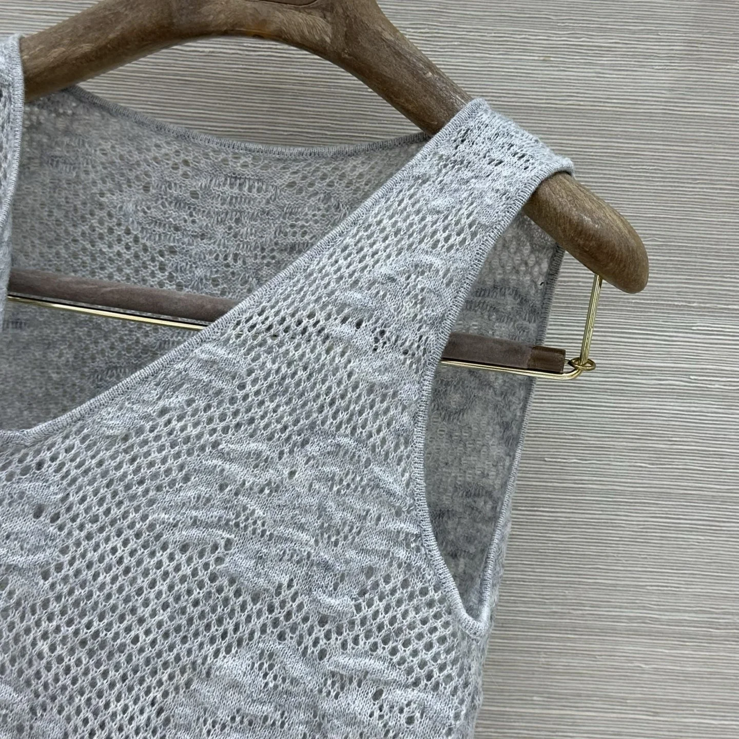 BALENCIAGA Vests Alpaca Silk Grey S-L A75202609062048 - Image 5