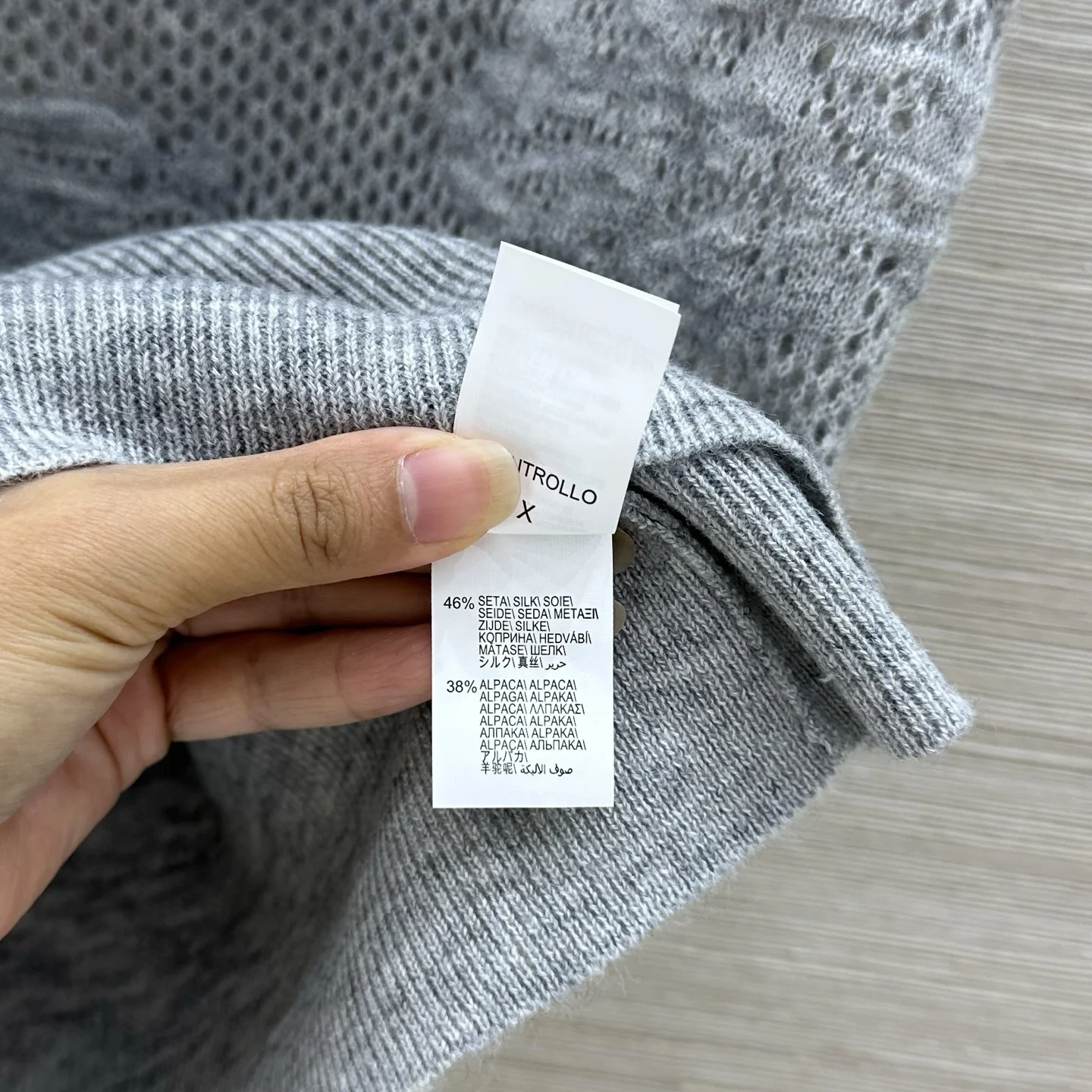 BALENCIAGA Vests Alpaca Silk Grey S-L A75202609062048 - Image 8