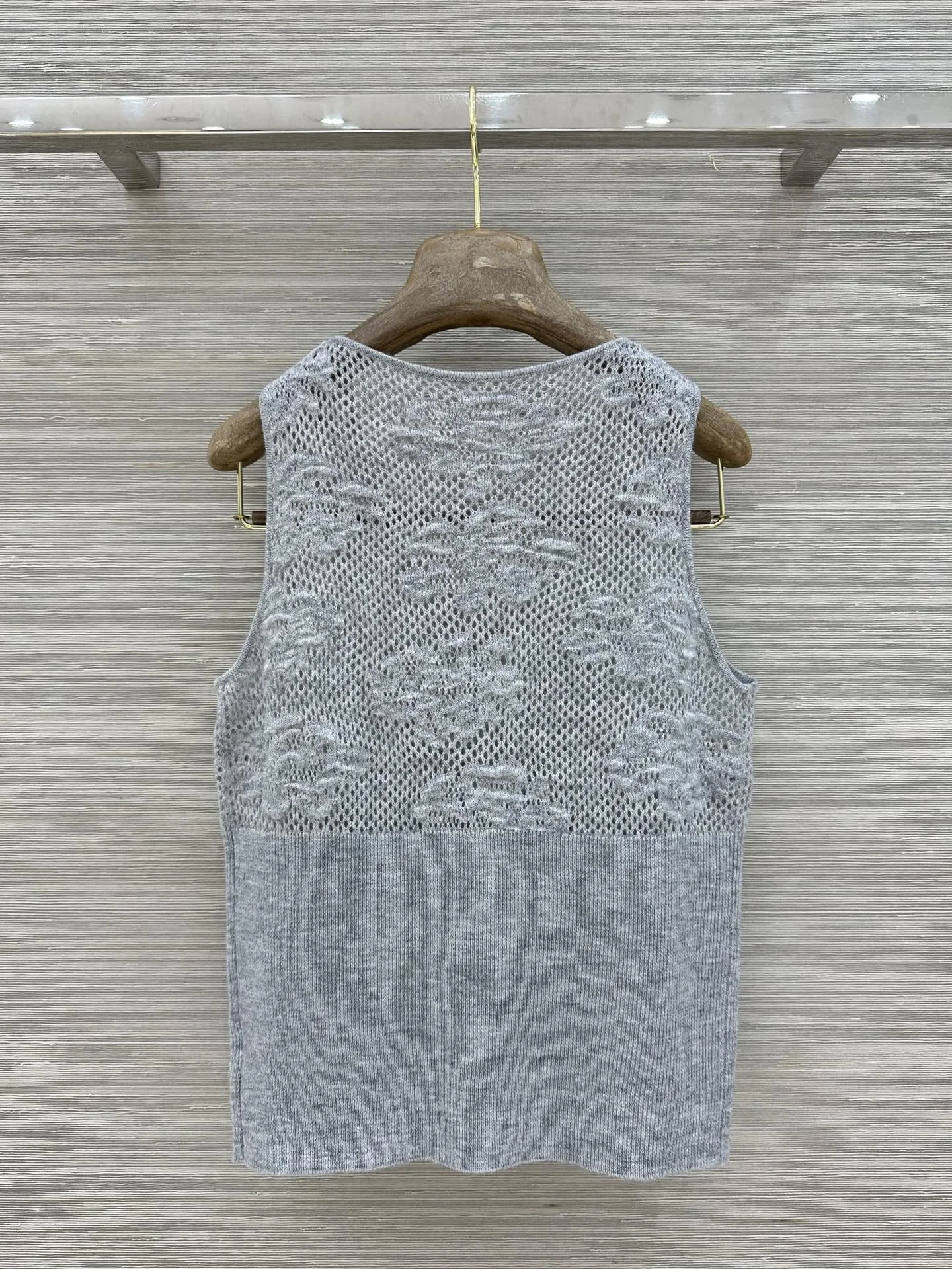 BALENCIAGA Vests Alpaca Silk Grey S-L A75202609062048 - Image 9
